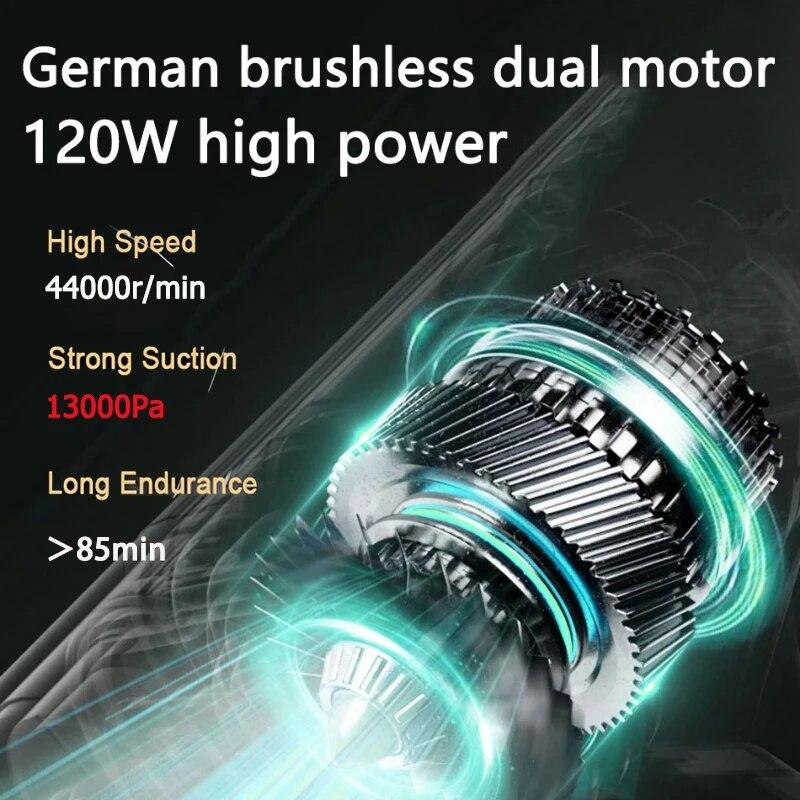 13000Pa Cordless Car Vacuum Cleaner Strong Suction Handheld Mini Portable Vacuum Cleaner for Car Home Desktop Pet Cleaning