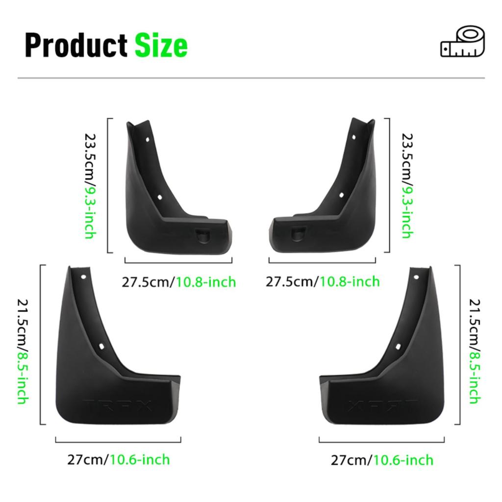4PCS Car Mud Flaps Splash Guards Mudguards Car Mud Flaps Compatible with Chevrolet Trax 2013 2014 2015 2016 2017 2018 2019
