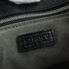 Great HIROFU Handbag Front Logo All Leather Tote Bag Black Leather Women Used