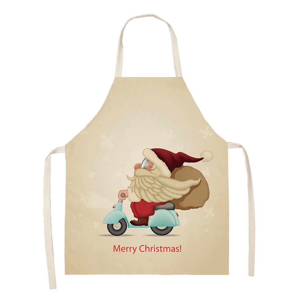 С Рождеством Христовым кухонный фартук для выпечки 66x47 см без рукавов Санта-Клаус — фото 4