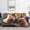 Big Floppa Caracal Cat Cute Meme Blanket Soft Coral Fleece Warm Flannel Bathtub Throw Blankets For Sofa Car Bedroom Bedspread