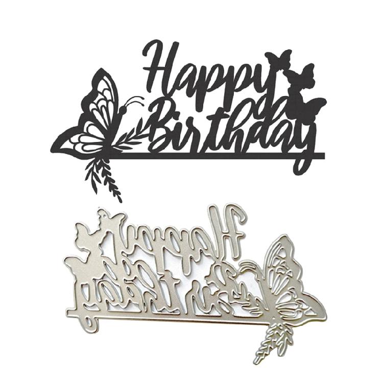 Metal Die Cuts Butterfly Letter Embossing Template Stencil Scrapbooking for Card