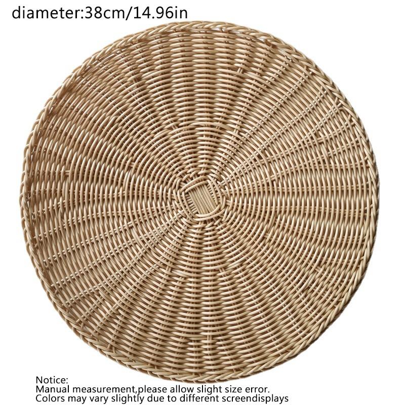 15-дюймовые современные простые пластиковые тканые коврики для еды — фото 5