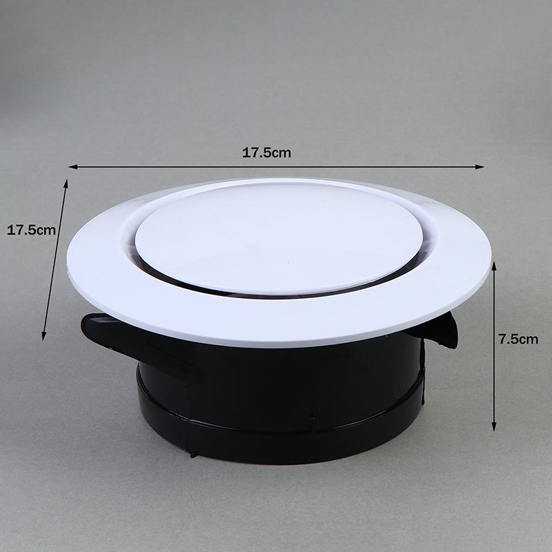 Verstelbaar Rond Luchtrooster Afzuigklep 75-200Mm Luchtrooster Afzuigklep Rooster Wandmontage Plafond Luchtrooster Afdekking