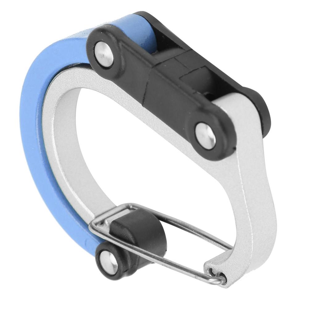 Outdoor Aluminum Alloy Carabiner Clip and Hook Mini for TravelLuggageSmall BagsBlue