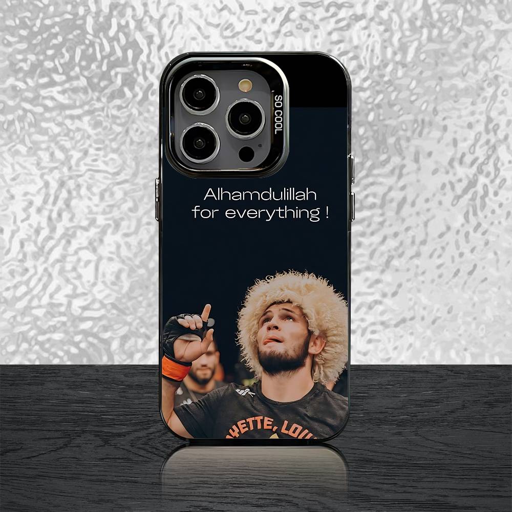 K-Khabib N-Nurmagomedov Phone Case For iPhone 15,17,12,14,13,16,11,E,Max,Plus,Air,Pro,Mini Matte Protect Cover iPhone17