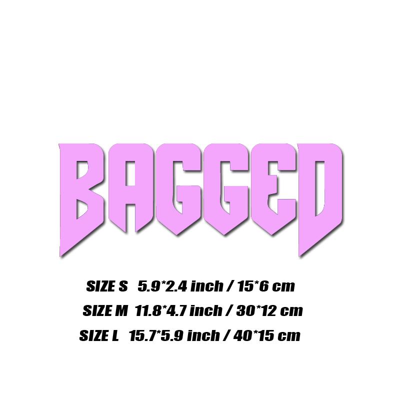 """BAGGED""" Aufkleber, Mode-Sticker in hoher Qualität für Autos, LKWs, Motorräder & Laptops!Für einen einzigartigen Look!
