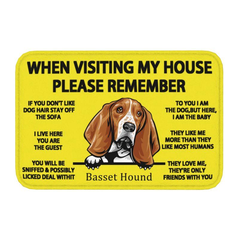 Greyhound Dog Door Floor Bath Kitchen Mat Anti-Slip Indoor Head Rest Brindle Hound Doormat Garage Entrance Rug Carpet Footpad 40cmx60cm