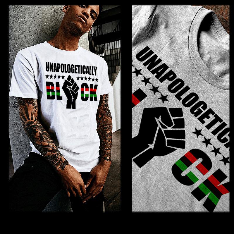 

Unapologetically Black T-Shirt Black History Month Panafrican Civil Rights tee M