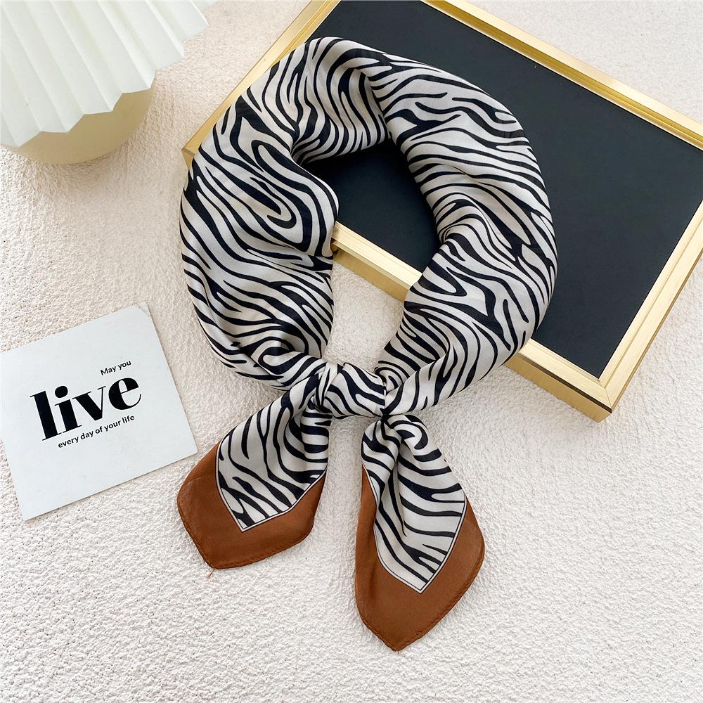70 Silk Scarf: Small Square for Women - Lightweight Korean Fashion, Perfect for Spring, Summer, Autumn; Stylish for Flight Attendant or Neck Accessory
