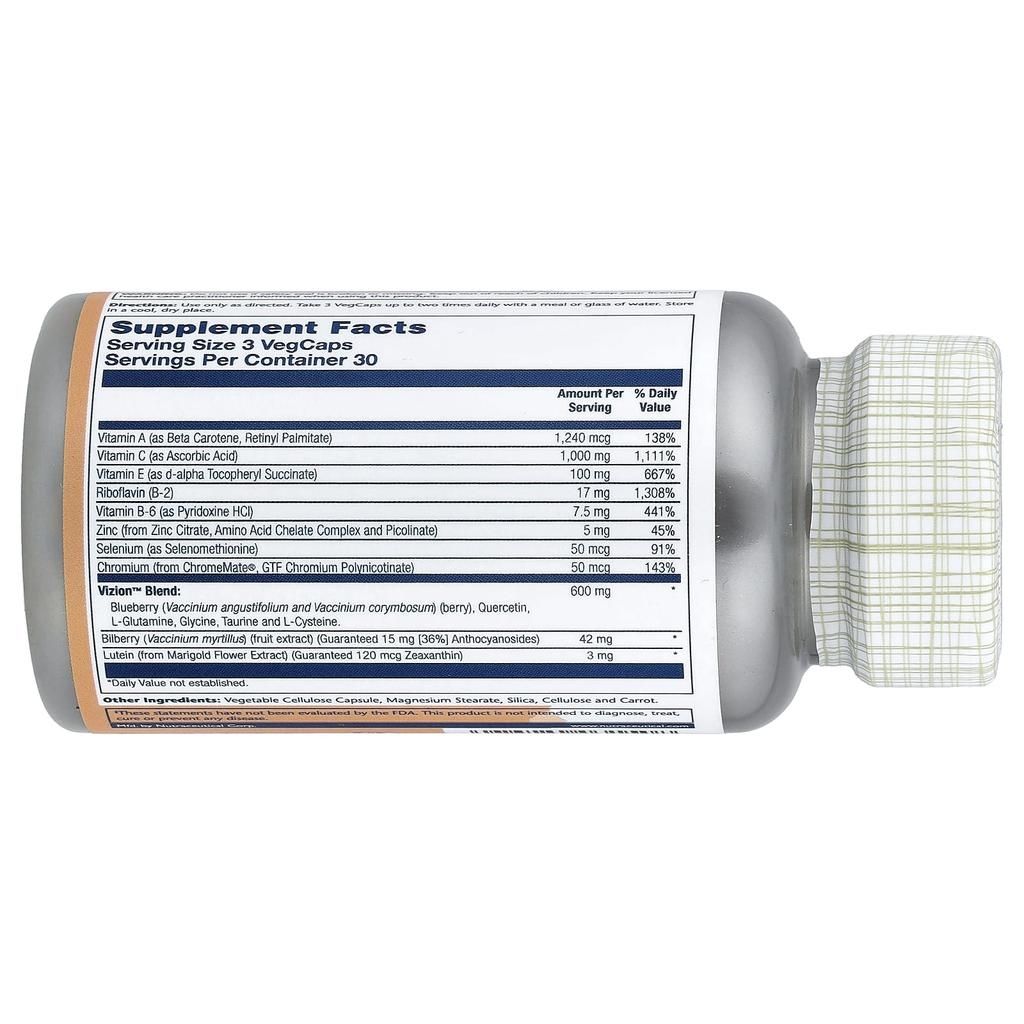 Advanced Formula Vizion™ with Bilberry and Lutein, 90 Veggie Capsules