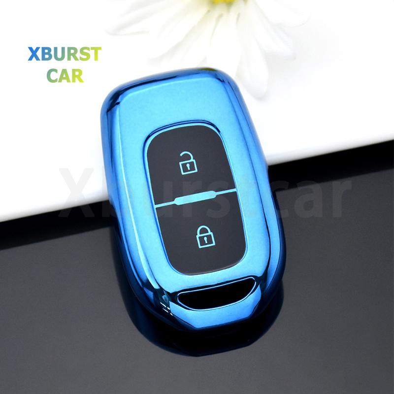 2 Buttons Tpu Car Key Cover Case Shell Fob Holder For Renault Kwid Traffic Symbol For Dacia Sandero Logan Duster Accessories
