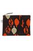 Minimynimo Flat Made In Nordic Orange Leaf Pouch, Japan, Pattern, Small, Fabric, 20cm, (Spade Brown)