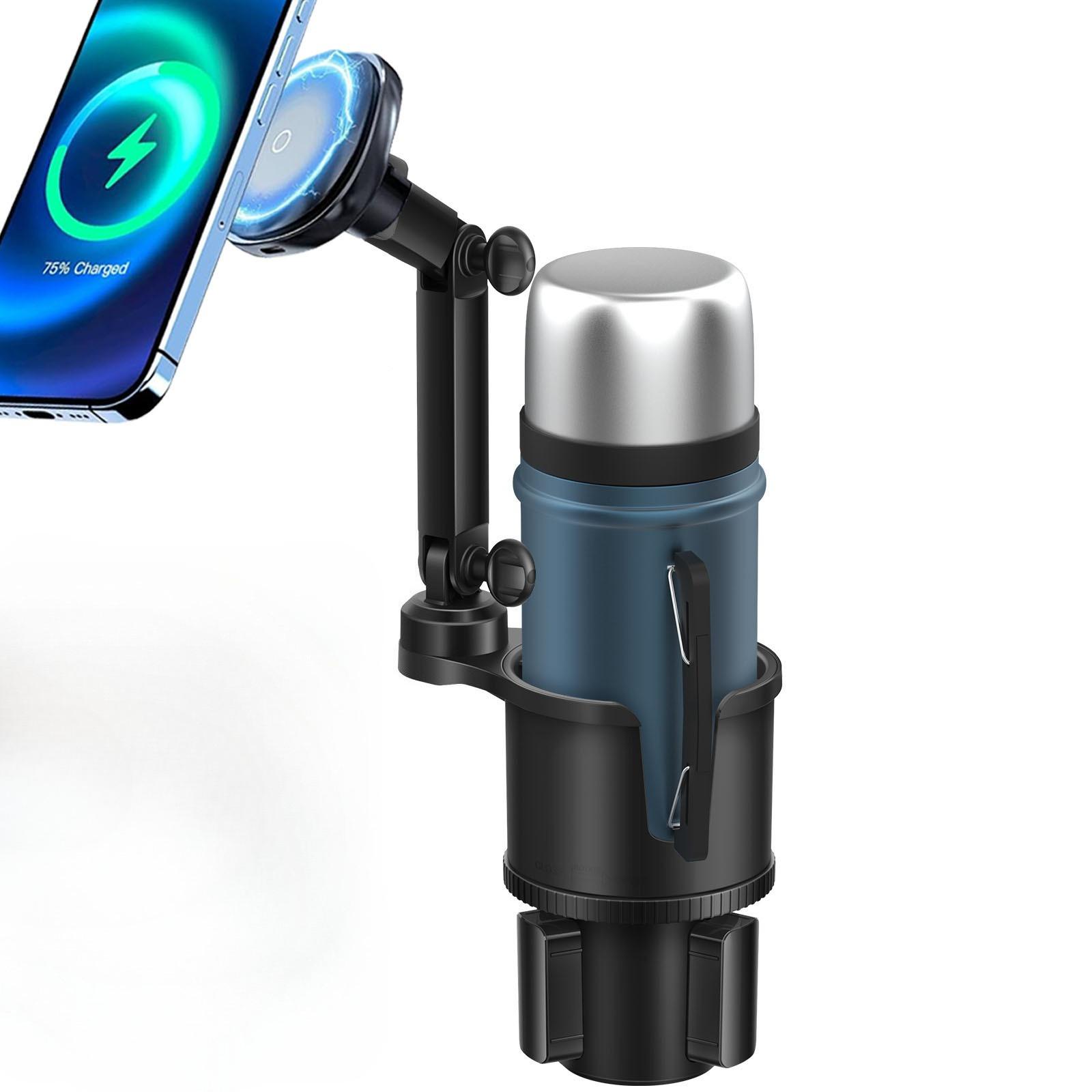 Multifunctional Car Cup Holder Suction Car Phone Holder Mobile Phone Navigation Holder Magnetic Wireless Charger