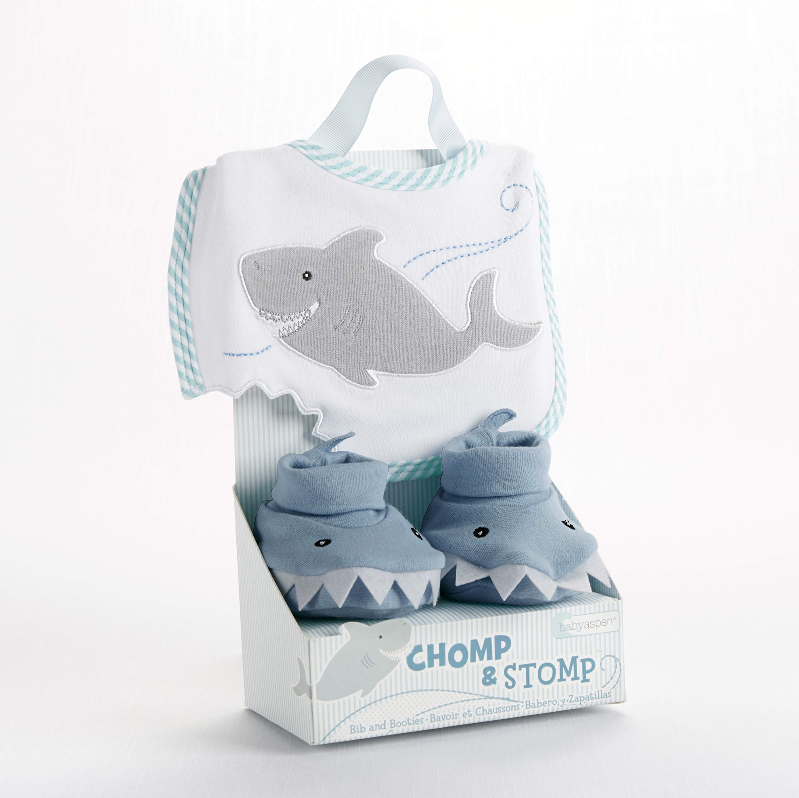 

Baby Aspen Нагрудник Комната Малыш В помещении Первый Нагрудник Пинетки Подарок Синий Акула Набор, Обувь, Тапочки, Обувь, Обувь, & Набор,