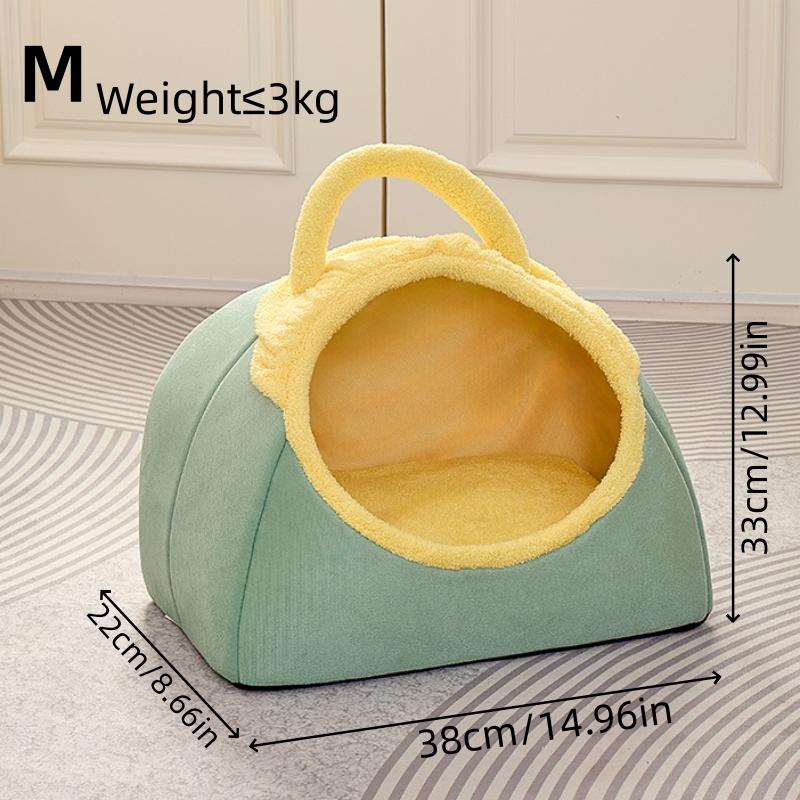 

BOOTEELY Cat Beds for Indoor Cats Large Cat Cave Bed with Removable Washable Cushioned Pillow, Cozy Kitten Tent with Non-Slip B