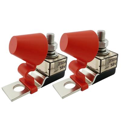 2025 Trend MRBF Terminal Fuses Block Kit-IP66 Waterproof 58V DC Max For Boats, Marine Rvs, Solar Systems 2Pcs 250Amp