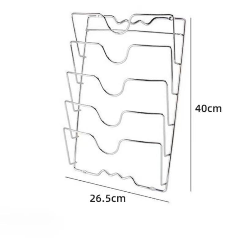 1pc Kitchen Pot Lid Rack Multi-layer Pot Lid Storage Rack Wall-mounted Chopping Board Holder Home Metal Shelf Kitchen Organizer