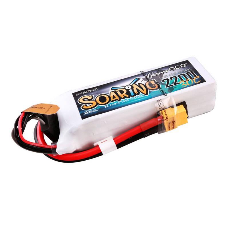 Bateria Gens Ace G-Tech Soaring 2200mAh 14.8V 30C 4S1P Lipo Com Conector Xt60