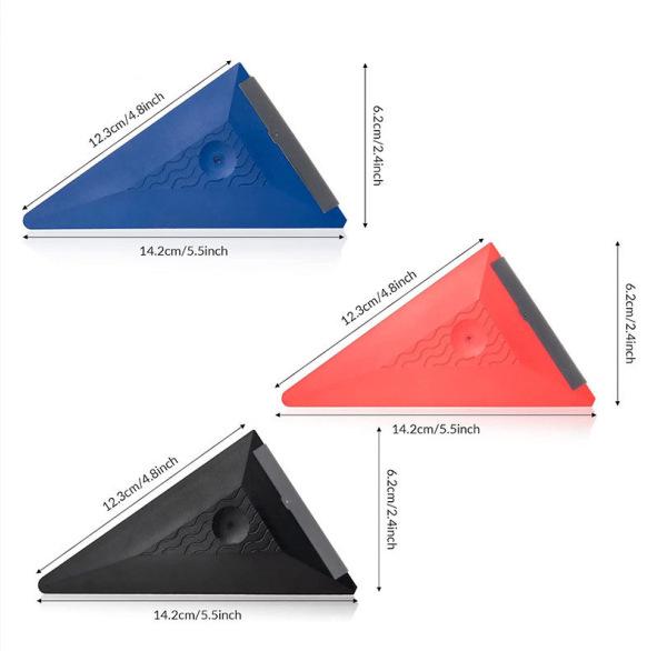 Triangle Soft Squeegee for Color Change and Invisible Car Wrap красный