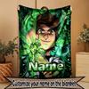 Custom Name Personalized Ben 10 Omniverse Print Blanket, Home Decor, Bedroom, Sofa, Camping, Couch, Gifts for Birthday Christmas