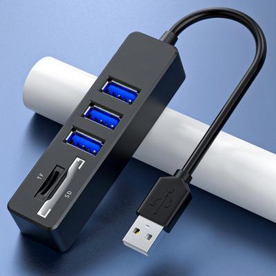 USB Hub Multifunkční dokovací stanice Plug and Play Vysokorychlostní přenos dat Čtečka karet USB 2.0 SD/TF Multiportový adaptér 5 v 1 pro MacBook