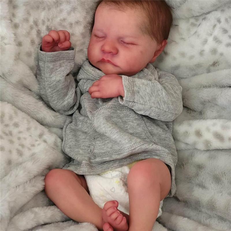 45CM Reālistiska Reborn Bērnu Lelle Roka Īpaši Reālistiska 3D Roku apgleznota Dzīvībai līdzīga Kolekcionējama Vinila Lelle Dāvanai