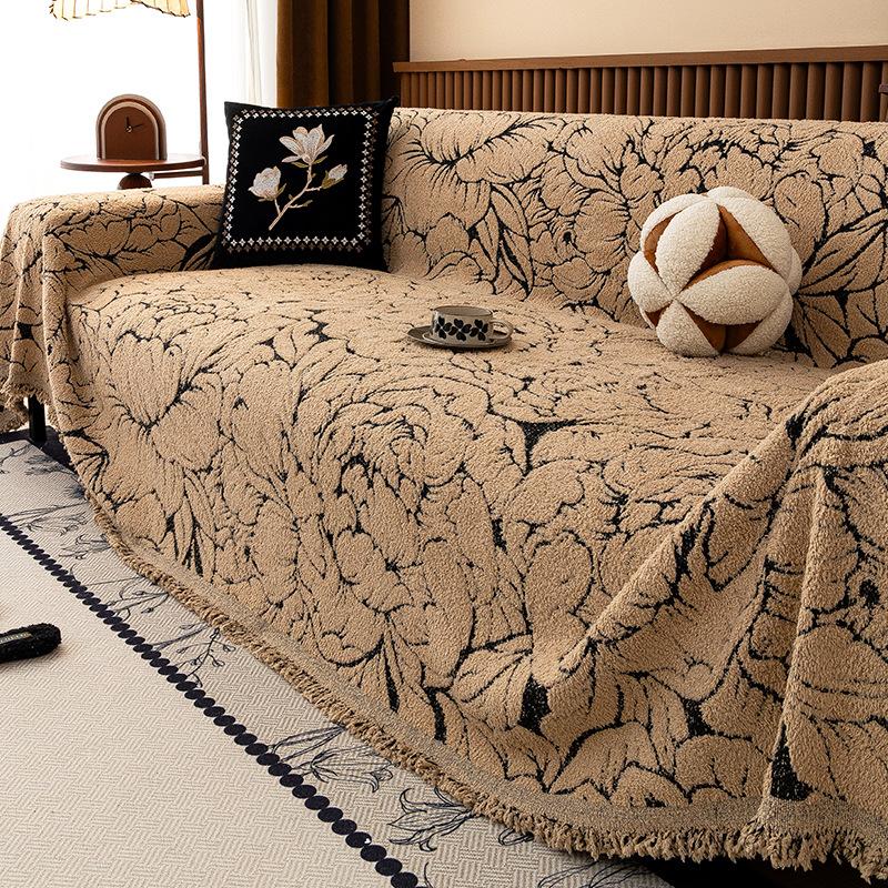 2025 New Autumn and Winter Plush Sofa Cover Cloth Towel, Simple Modern Anti-cat Scratching Sofa Cushion, a Whole Full Cover Cover
