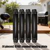 Porcelain-Coated Steel Heat Plate Replacement for 97461, Four-Piece Barbecue Part Set for Cooking Zone Heat Balance and Routine Equipment Care
