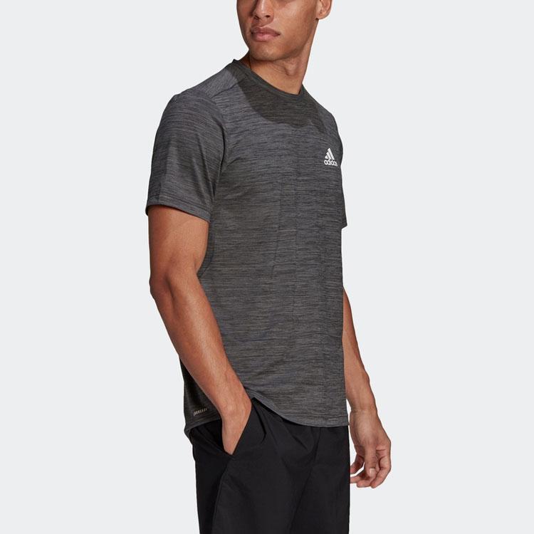 Adidas Set in Sleeve T Shirt Men's Metallic Black (Unisex) T-Shirts GM2074