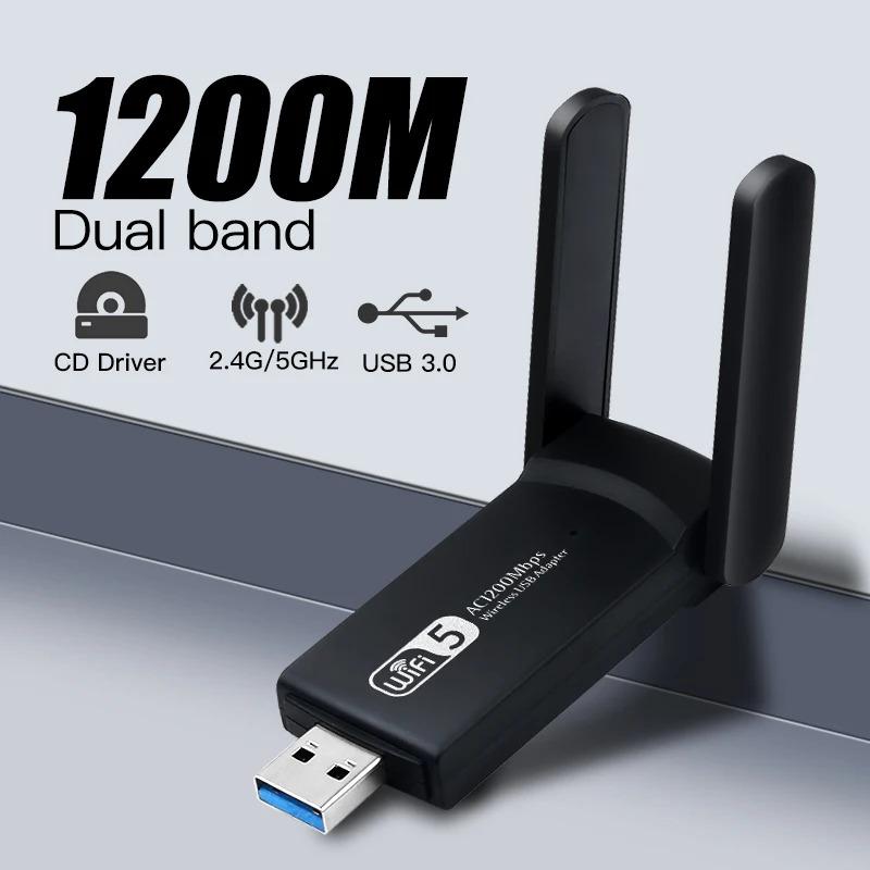 Adapter 1800Mbps 2.4G/5GHz Dual Band 802.11AX Wireless Wi-Fi Dongle Network Card USB 3.0 WiFi Adapter For Windows 7/10/11