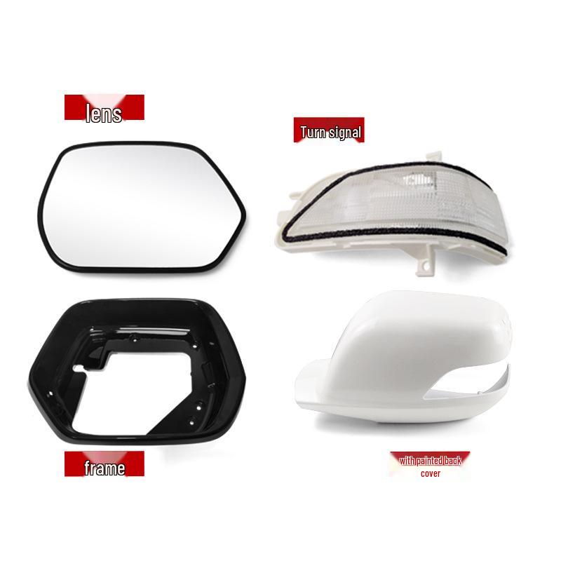 Honda CR-V Rearview Mirror Cover Set: Left & Right Frames with Reflector Lenses and Turn Signal Integrations