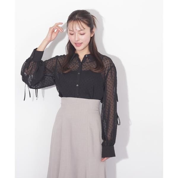 Jill by Jill Stuart Back Gathered Sheer Shirt