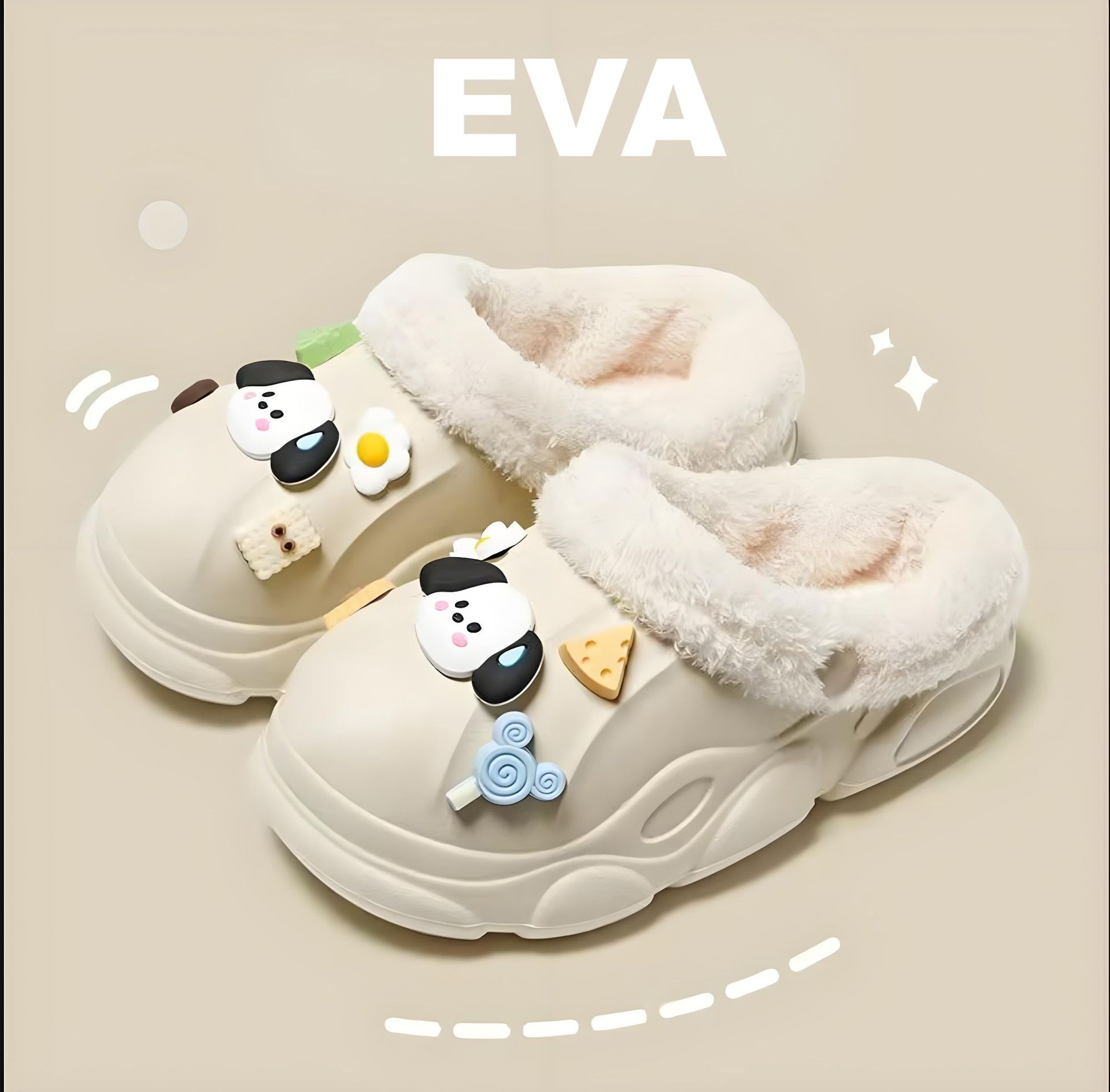 

Детские зимние бархатные теплые домашние нескользящие хлопковые тапочки 22-23 inner length 14CM хаки