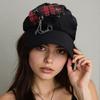Punk Berets Metal Chain Unisex Headwear Accessory for Women Men Cabbie Hat for Halloween Cosplay Party Outfit