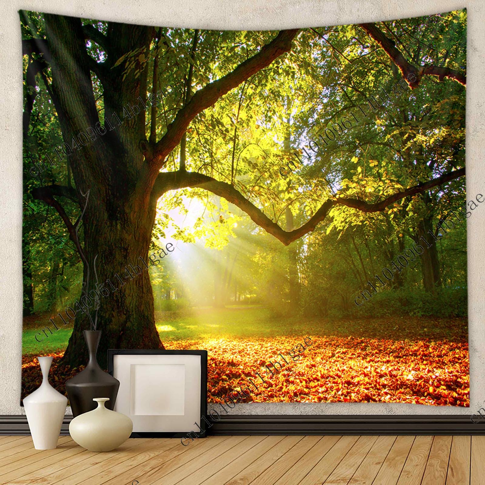

Nature Scene Bedroom Decoration Scenic Blossom Wall Decorating Cloth Wall Tapestries Room Decor Wall Cloth Party Hanging 80x60in