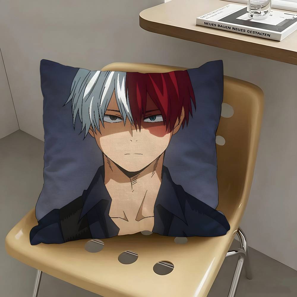 1pc Shoto Todoroki Anime Characters Pillow Case Fashion Square Pillowcase Bedroom Sofa Room Ins Decoration Leisure