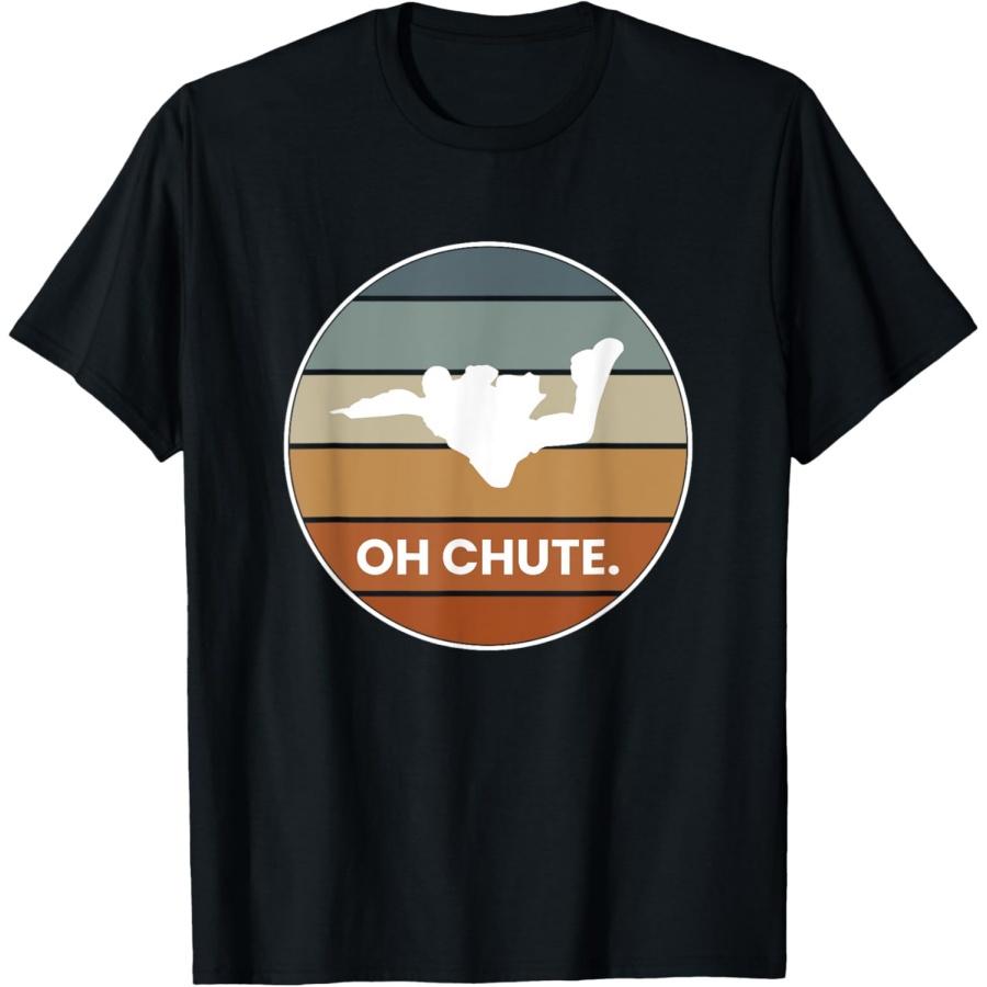 Футболка с принтом «Oh Chute Прыжки с парашютом Парашютист Парашют» XXXXXL чёрный