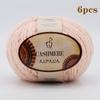 6pcs Luxurious Alpaca Cashmere Yarn  Ultra Soft & Warm Handmade DIY  Crocheting Yarn Suitable for Beginners Scarves300g/10.58oz