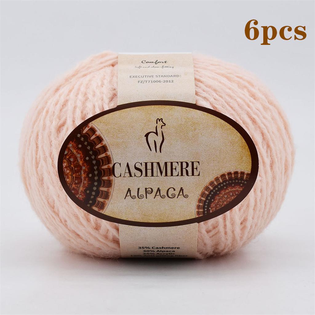 6pcs Luxurious Alpaca Cashmere Yarn Ultra Soft & Warm Handmade DIY Crocheting Yarn Suitable for Beginners Scarves300g/10.58oz