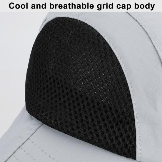 Solar Fan Hat Wide-Brimmed Shawl Fishing Hat with Dual-Power Fan Design Solar USB Charging UV-Protection Outdoor Hat