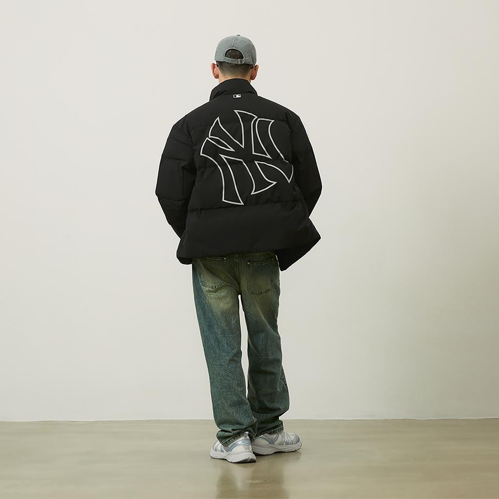 New MLB New York Yankees Basic Collection 24FW Down Jacket Unisex Black 3ADJB0446-50BKS