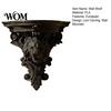 French Style Wall Shelf Shelf, Matte Black Texture Decorative Stand, Retro Lion Embossed Mounted Thickened One-Piece Structure Display Rack