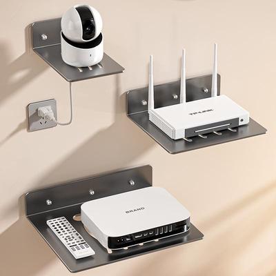 Scaffale a Parete per Proiettore e Router - Senza Fori, Supporto da Comodino per Decoder