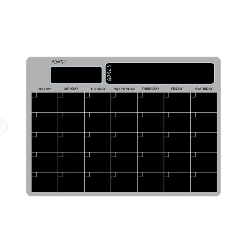 Erasable Monthly Weekly Planner Magnetic Dry Erase Calendar Fridge Magnet Message Board Soft Whiteboard Set Reusable