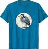 Great Blue Heron T-Shirt Retro Bird Tee Design 10 Colors by Bird.Fan