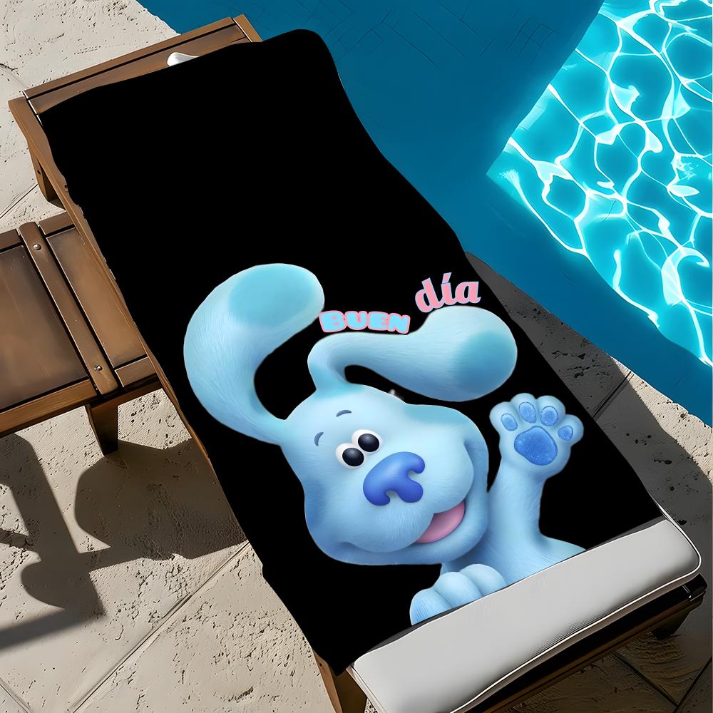 Zeichentrickfilm Blue's Clues & You! Handtuch Handtuch Weich Pool Geschenk Für Reise Fitnessstudio Dusche Kühl Camping Schnelltrocknend Sport Großes Strandtuch