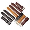 High Quality Brown Black Crocodile Pattern Embossed Leather Watch Bands Genuine Leather Watch Strap Watchbands