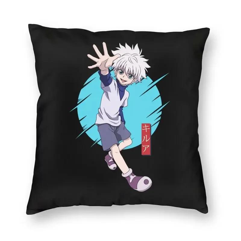 Kawaii Manga Anime Hunter X Hunter Cushion Cover Hxh Killua Zoldyck Throw Pillow Case For Sofa Square Pillowcase Home Decorative