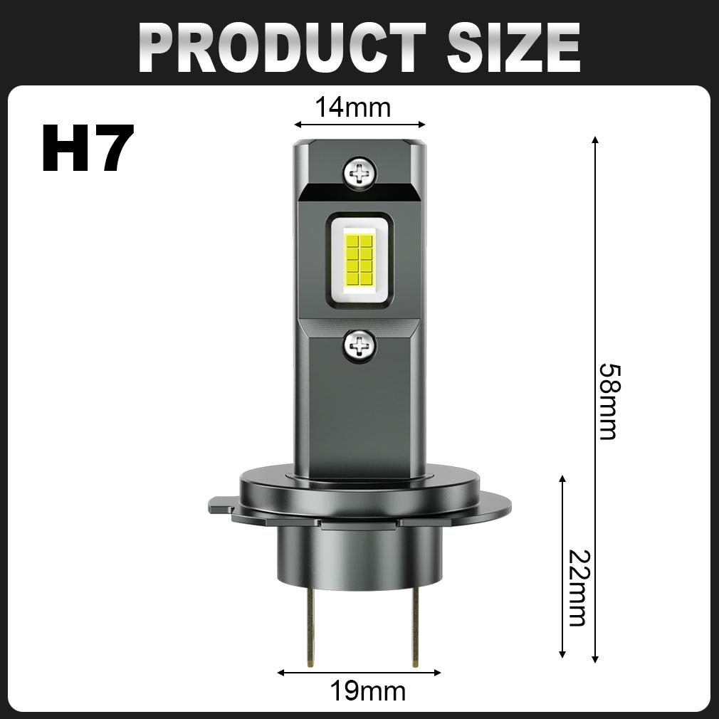 2Pcs CANBUS H1 H11 LED H8 H9 9005 HB3 9006 HB4 H27 881 H27W/2 H7 Led scheinwerfer 6000K Super Helle Lüfterlose H27W 880 CSP DRL Nebel Licht Fahren Lampe